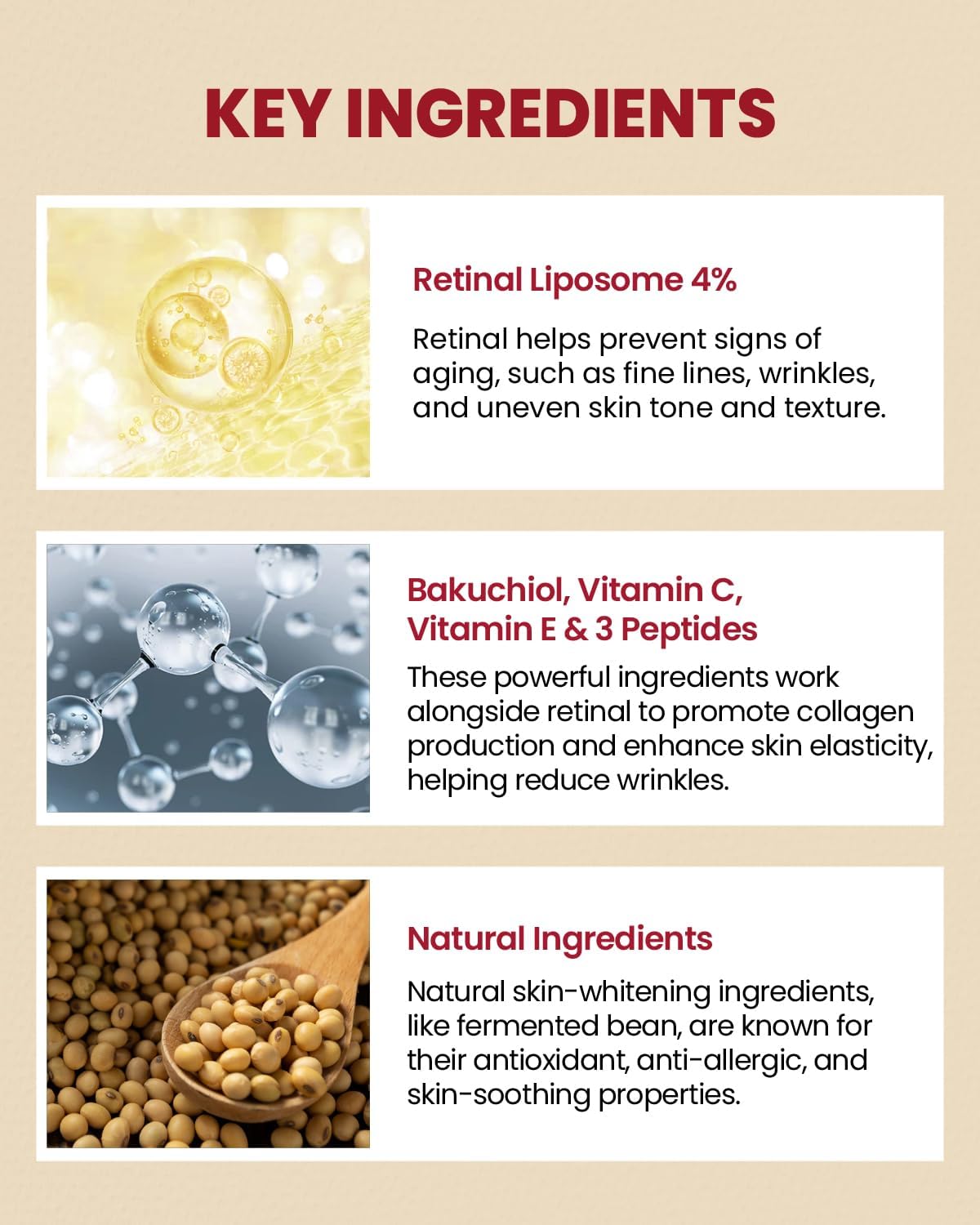 K-SECRET SEOUL 1988 Eye Cream : Retinal Liposome 4% + Fermented Bean