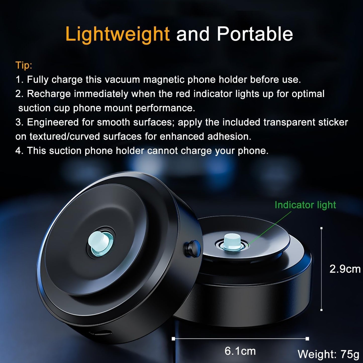 Vacuum Suction Phone Holder ⭐⭐⭐⭐⭐